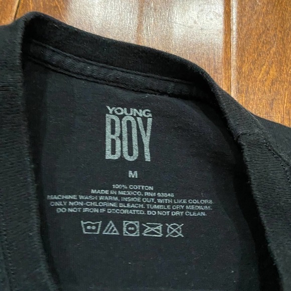 NBA Youngboy Official Merch Rap Tee Black Blue Men's Size Small - Picture 7 of 8